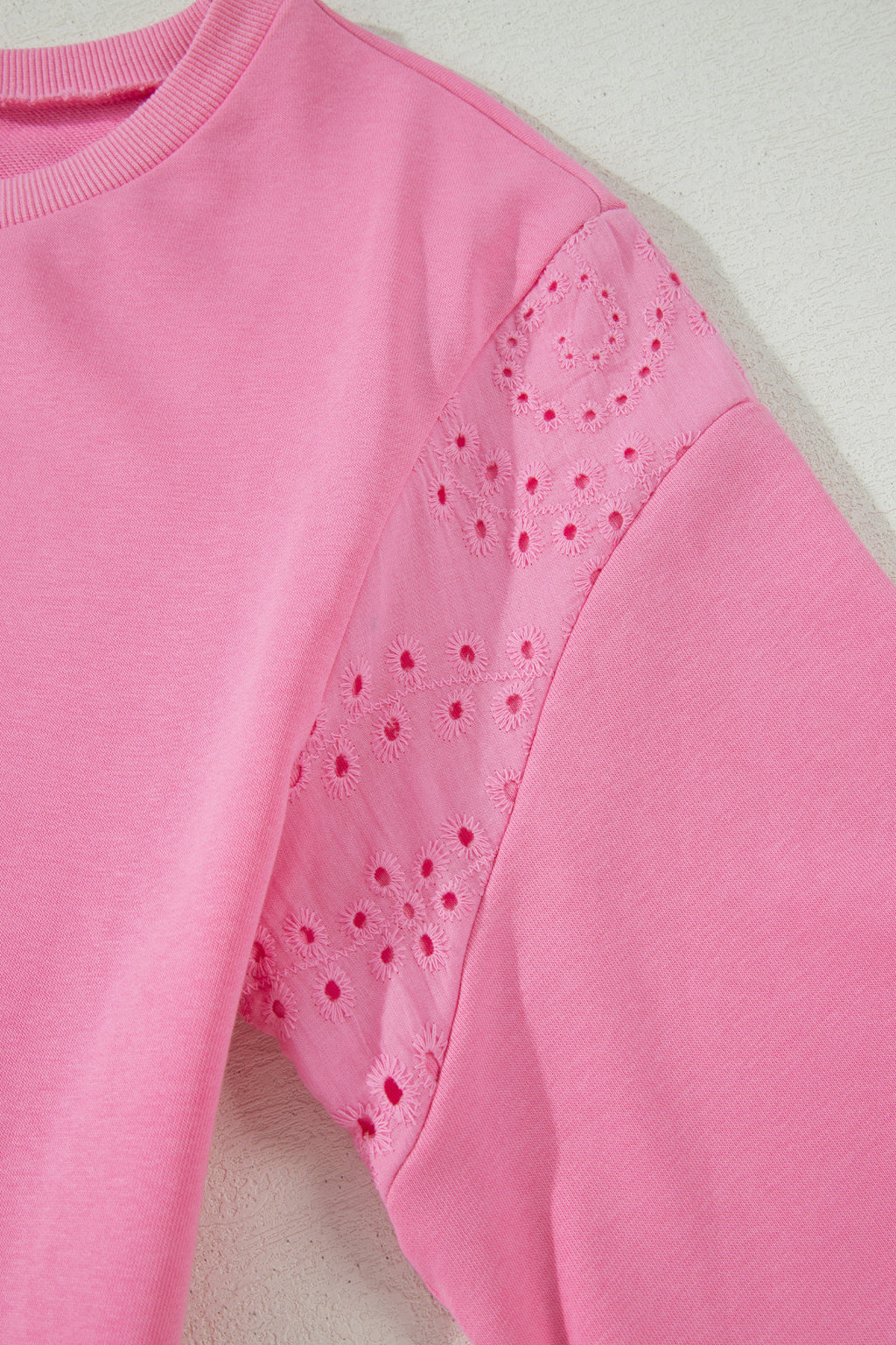 Sachet Pink Lace Patchwork Two-Piece Pant Set